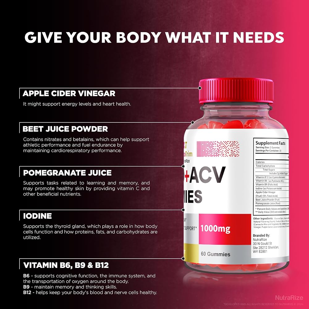 NutraRize TurboTrim Keto + ACV Gummies - 60 Gummies - image 5