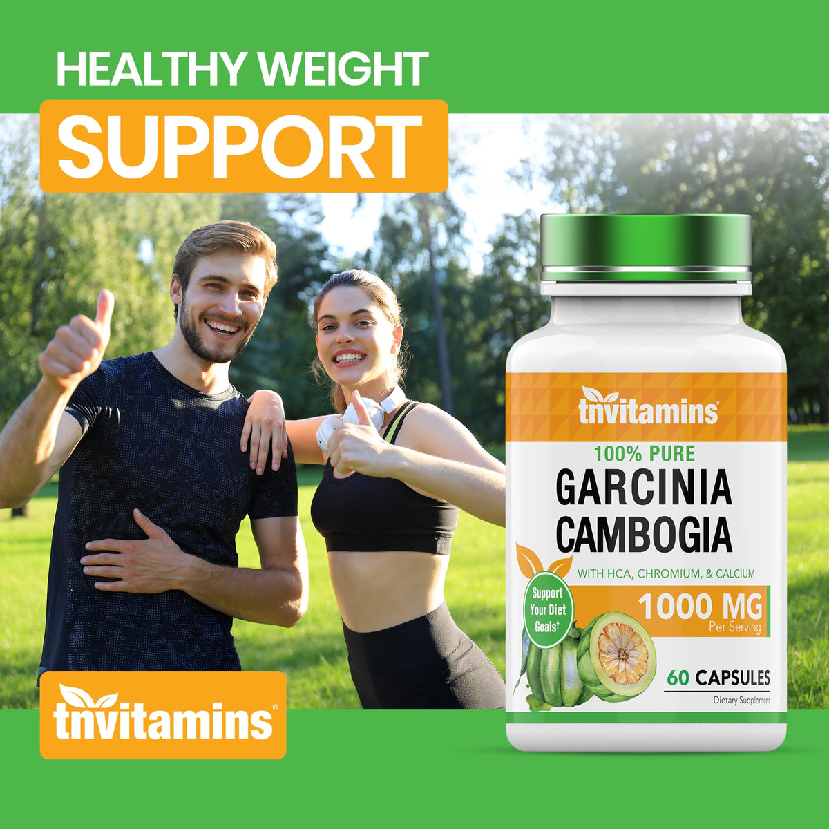 tnvitamins Garcinia Cambogia Extract Appetite Suppressant - 60 Capsules - image 3