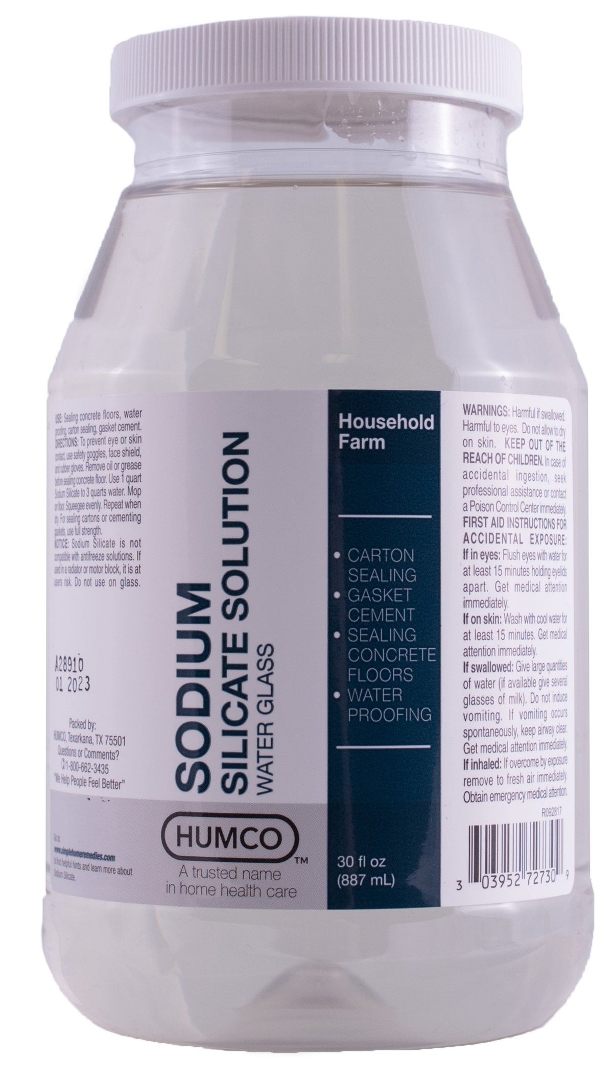 Humco Sodium Silicate Solution Liquid Glass - 30 fl oz