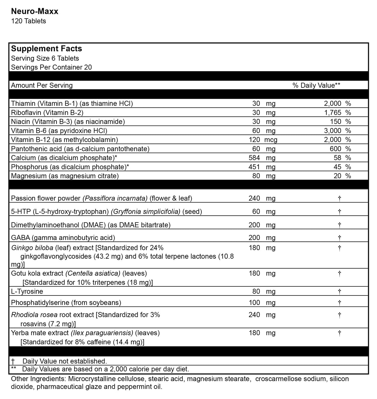 Dr. Venessa's Formulas Neuro-Maxx Memory Support - 120 Tablets - image 3