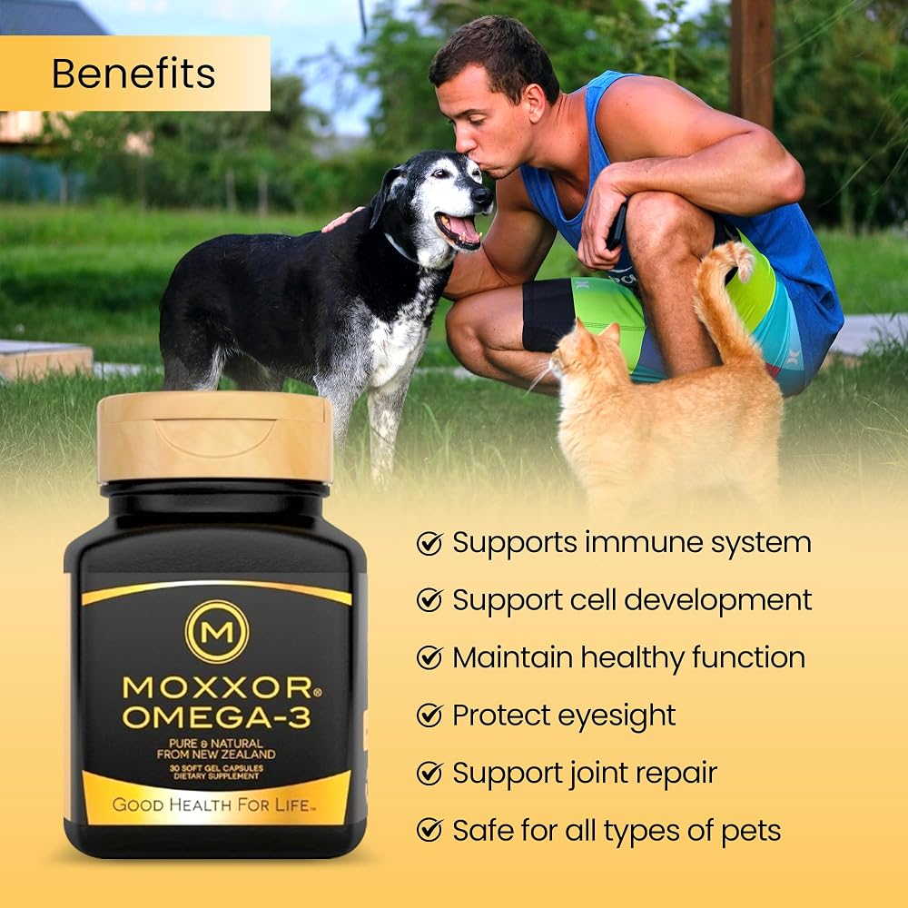 Moxxor Omega-3 Green Lipped Mussel Softgels for Dogs & Cats - 60 Count - image 2