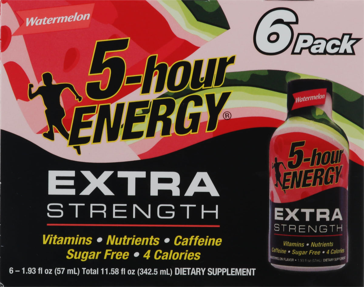 5-hour ENERGY Watermelon Flavor Extra Strength Energy Shots - 6 Count