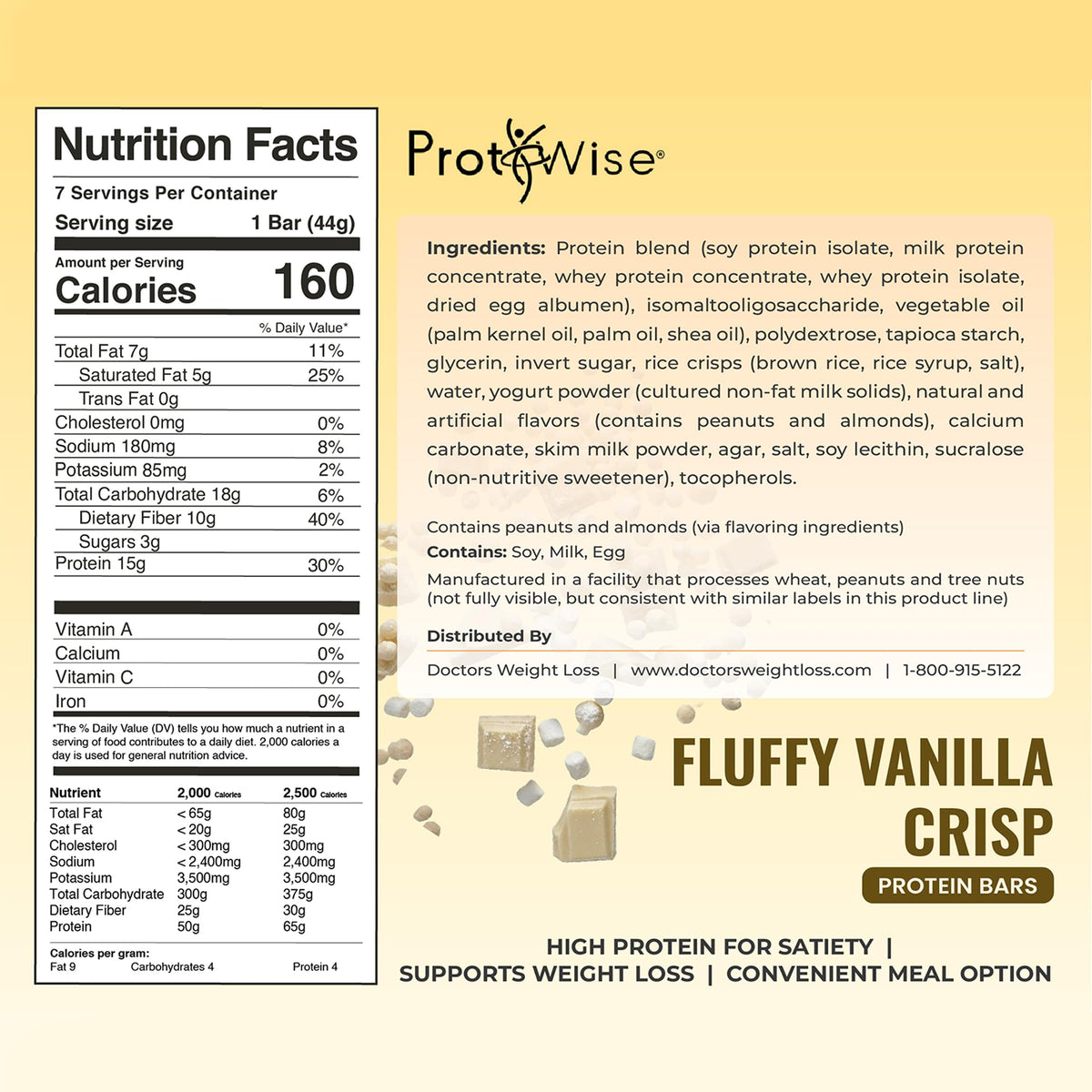 ProtiWise Fluffy Vanilla High Protein Bars - 14 Count - image 2