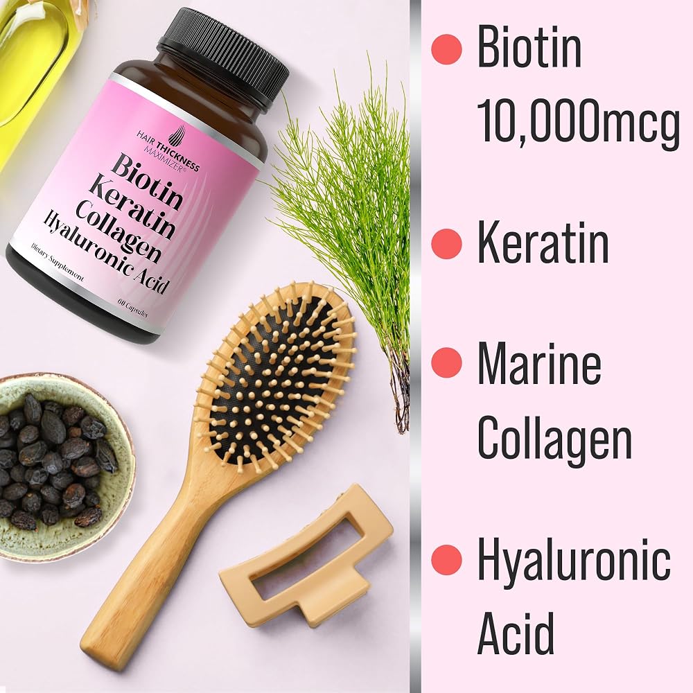 Hair Thickness Maximizer Biotin Keratin Collagen - 60 Capsules - image 2