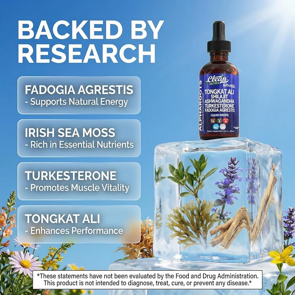 Clean Nutraceuticals Tongkat Ali Liquid Drops Herbal Supplement - 2 Fl Oz - image 3