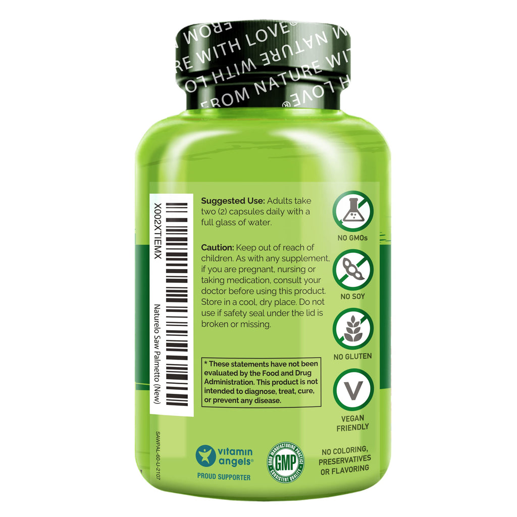Naturelo Unflavored capsule saw Palmetto