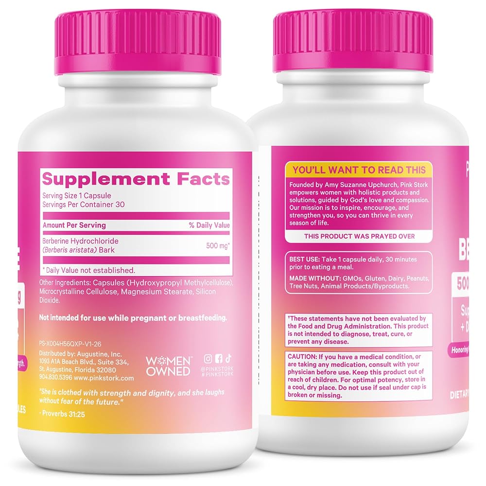 Pink Stork Berberine 500 mg Metabolic Activator - 30 Vegetarian Capsules - image 9