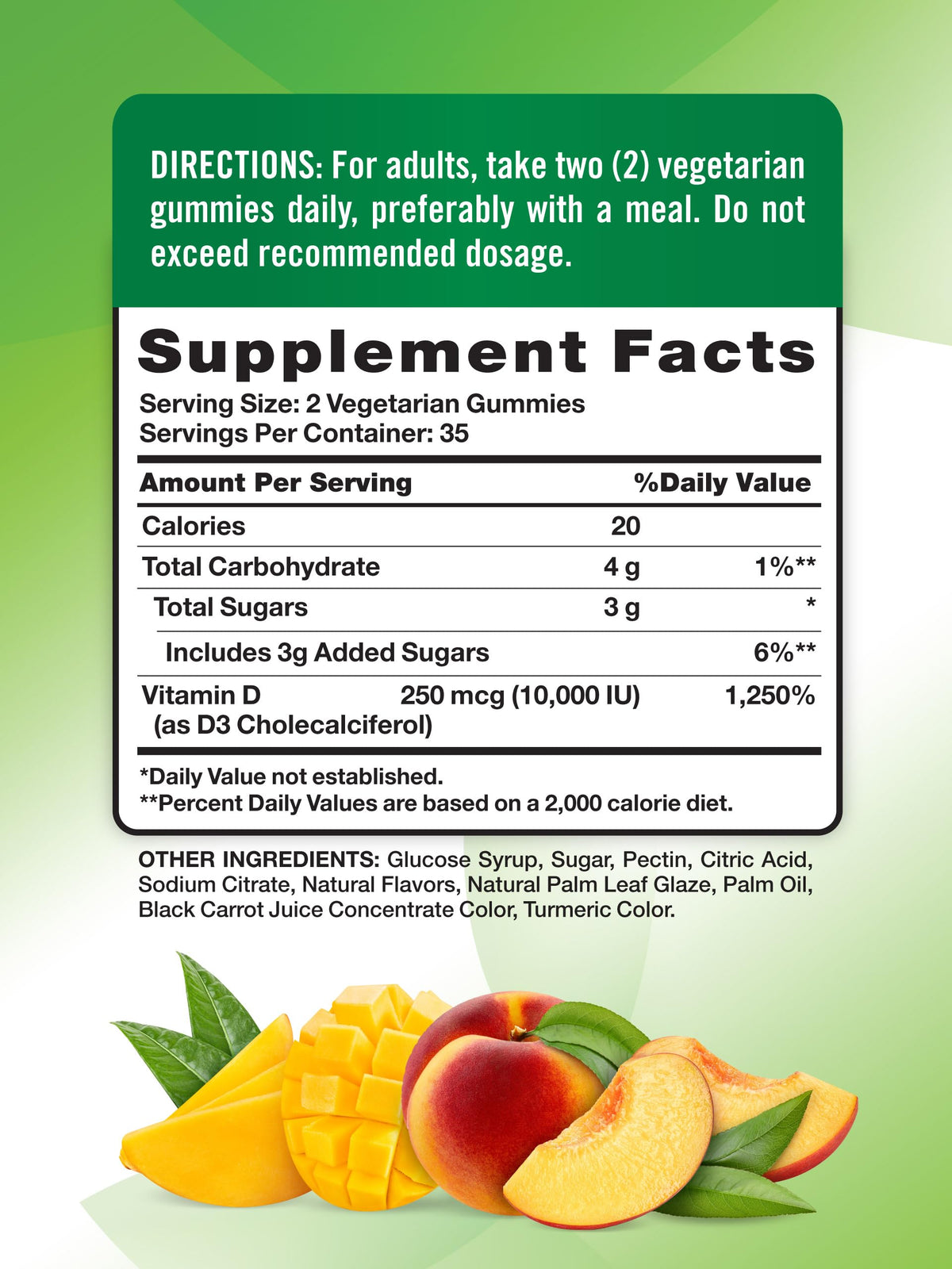 Nature's Truth Vitamin D3 Gummies 10000 IU - 70 Count - image 2