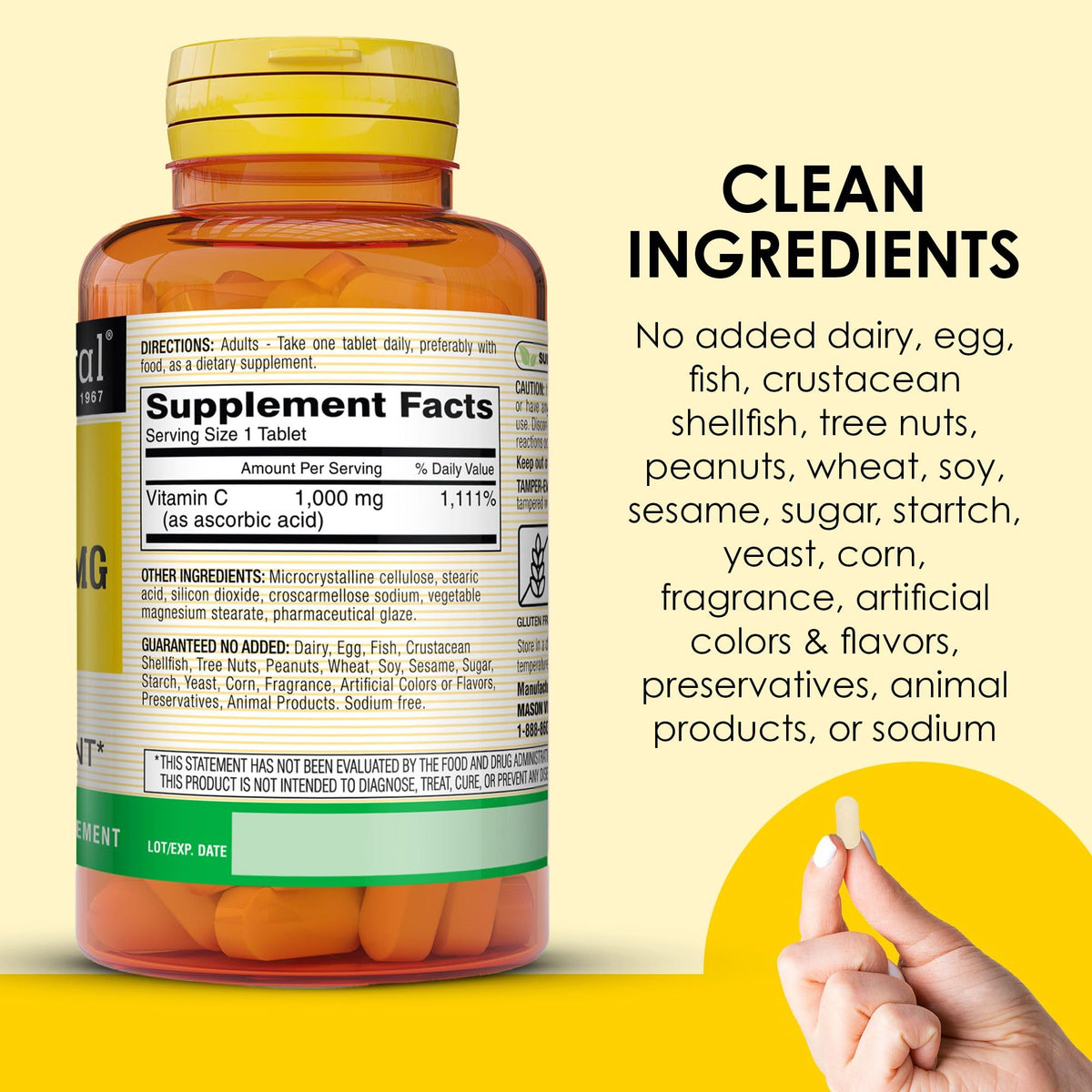 Mason Natural Vitamin C 1000 mg Immune Support - 300 Tablets - image 5
