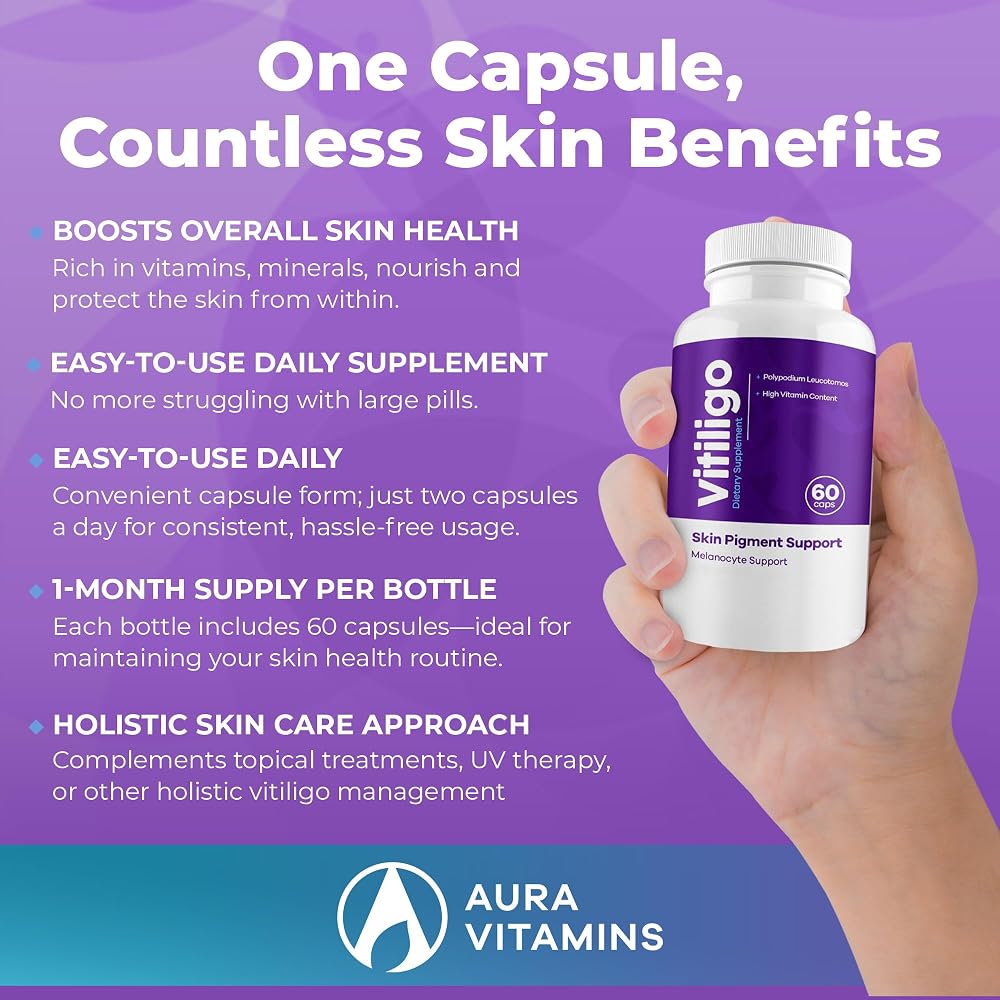 AURA VITAMINS - Vitiligo Capsules 60 Count