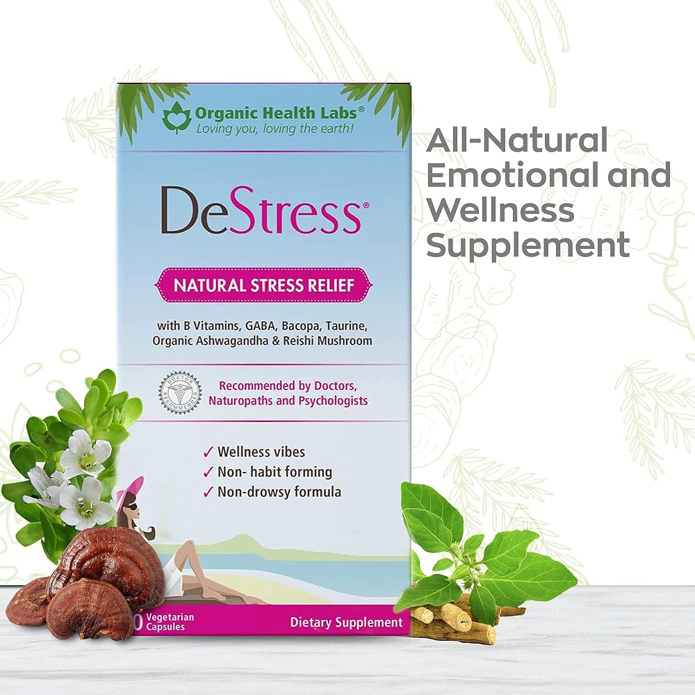 Organic Health Labs DeStress Veggie Capsules with Ashwagandha - 30 Capsules - image 4