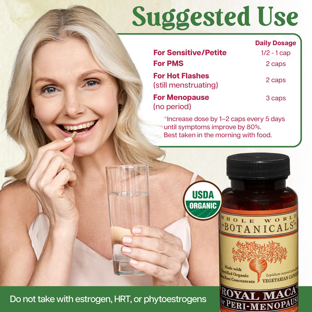 Whole World Botanicals Royal Maca for Peri-Menopause - 60 Vegetarian Capsules - image 5