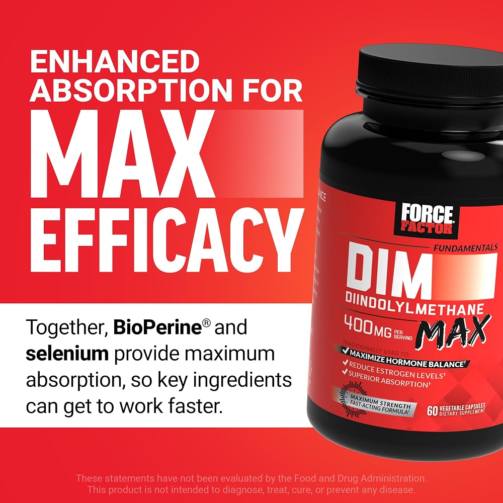Force Factor DIM 400mg Hormone Balance - 60 Capsules - image 8
