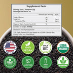 Vocks Black Seed Oil Organic Cold Pressed Unrefined Glass Bottle
