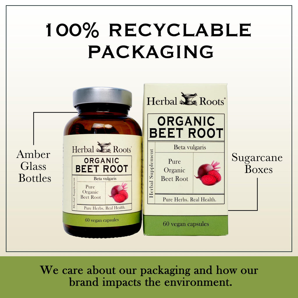Herbal Roots Organic Beet Root Powder Capsules for Heart Health - 60 Count - image 6