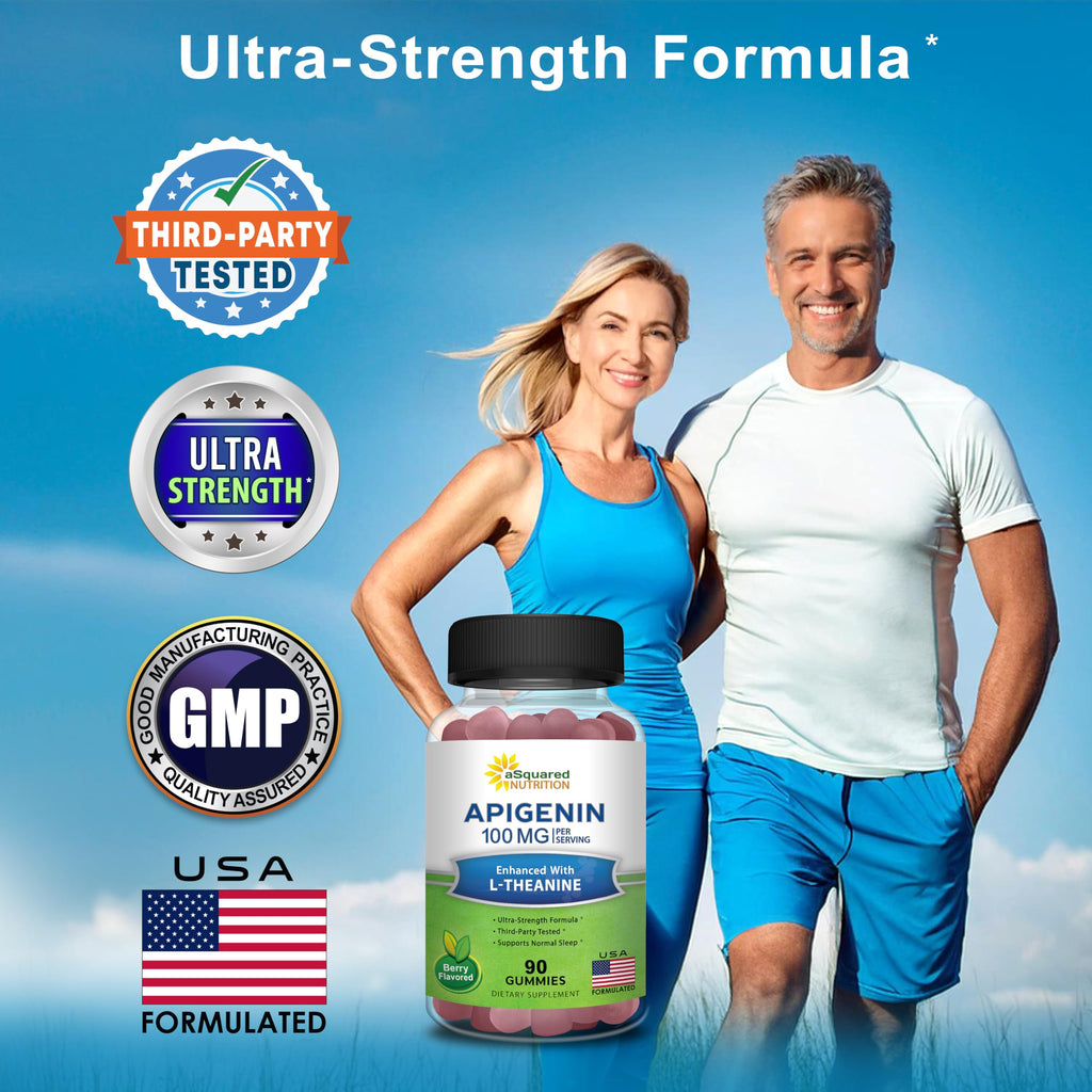 aSquared Nutrition Apigenin 100mg with L-Theanine Gummies - 90 Count - image 6