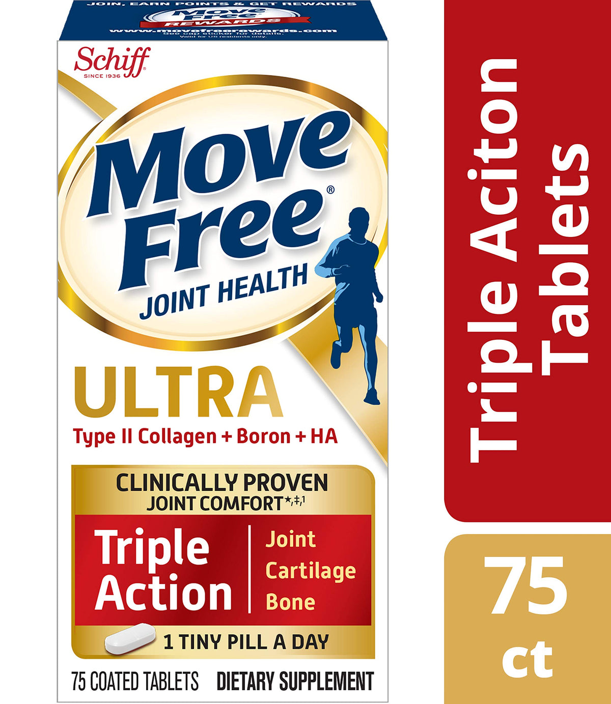 Move Free Ultra Triple Action Type II Collagen Tablets - 225 Count