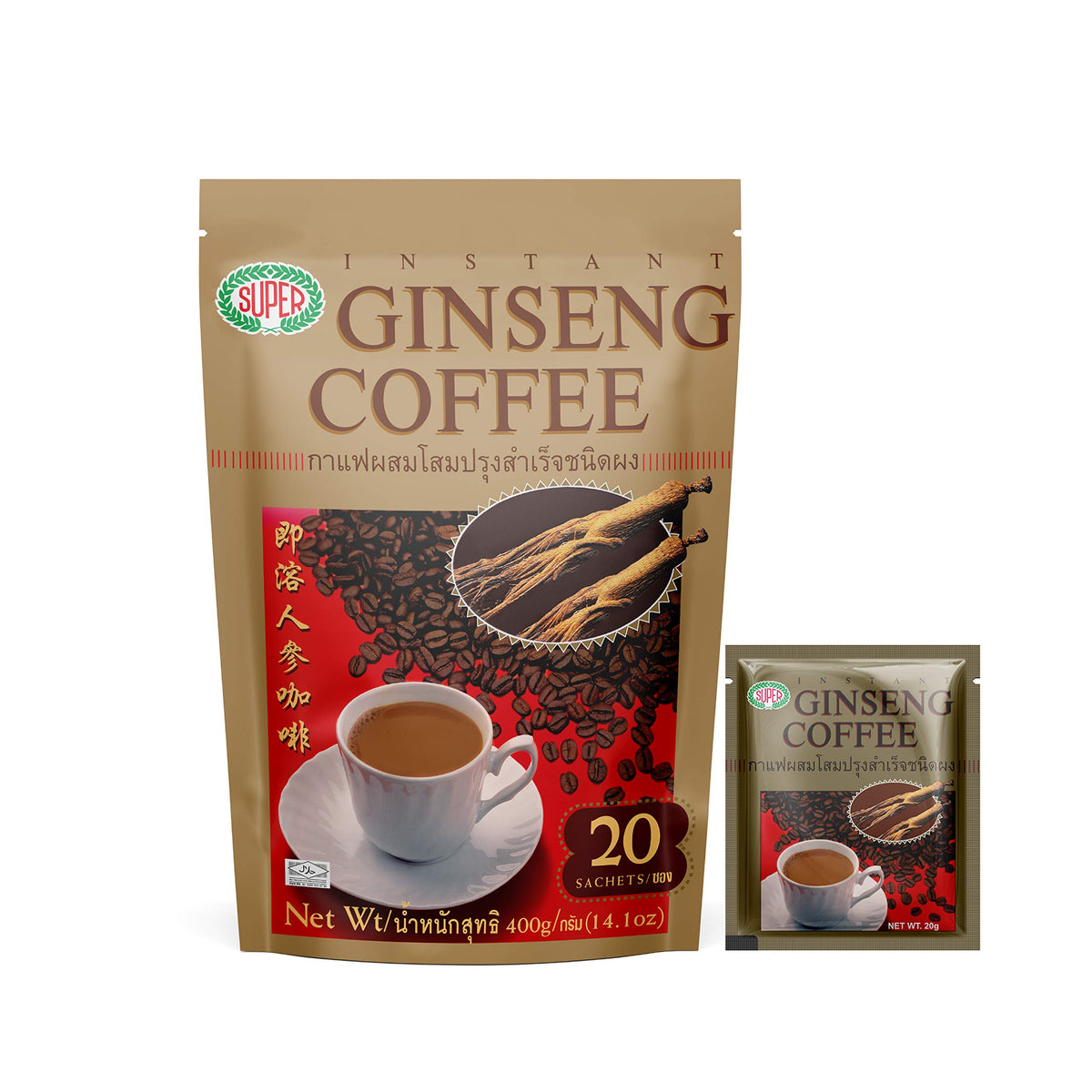 Super Ginseng Coffee Instant Mix - 20 Sticks