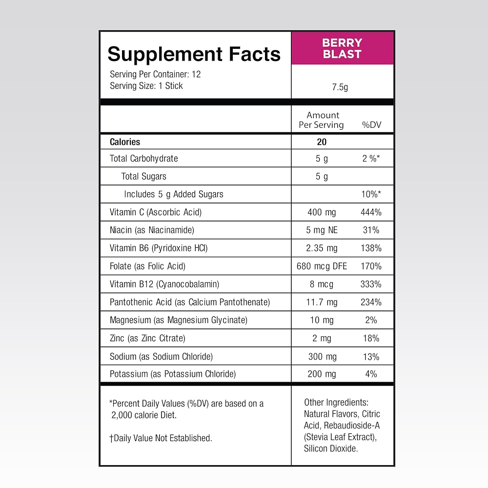 Instant IV Electrolytes Powder Berry Blast - 12 Packets - image 8