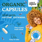 Wild & Organic USDA Organic Inulin Capsules Digestive Support - 90 Count - image 4