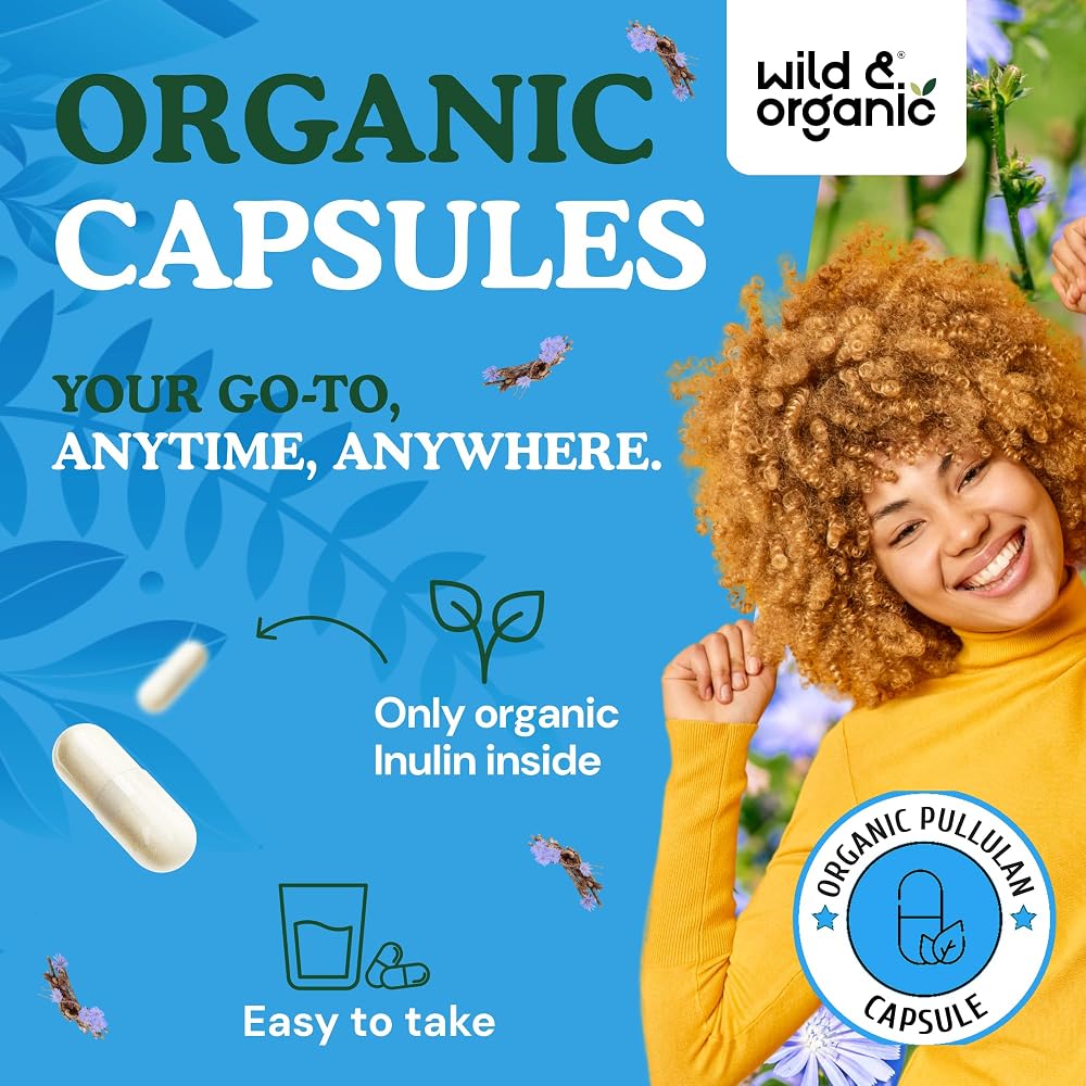 Wild & Organic USDA Organic Inulin Capsules Digestive Support - 90 Count - image 4