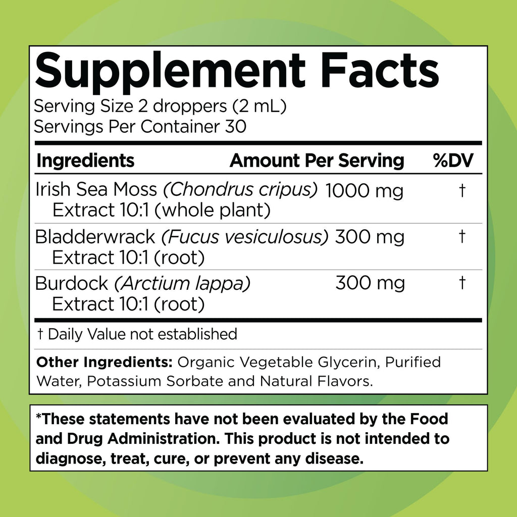 Liquid Naturals Irish Sea Moss Drops Citrus Berry - 2 fl oz - image 2