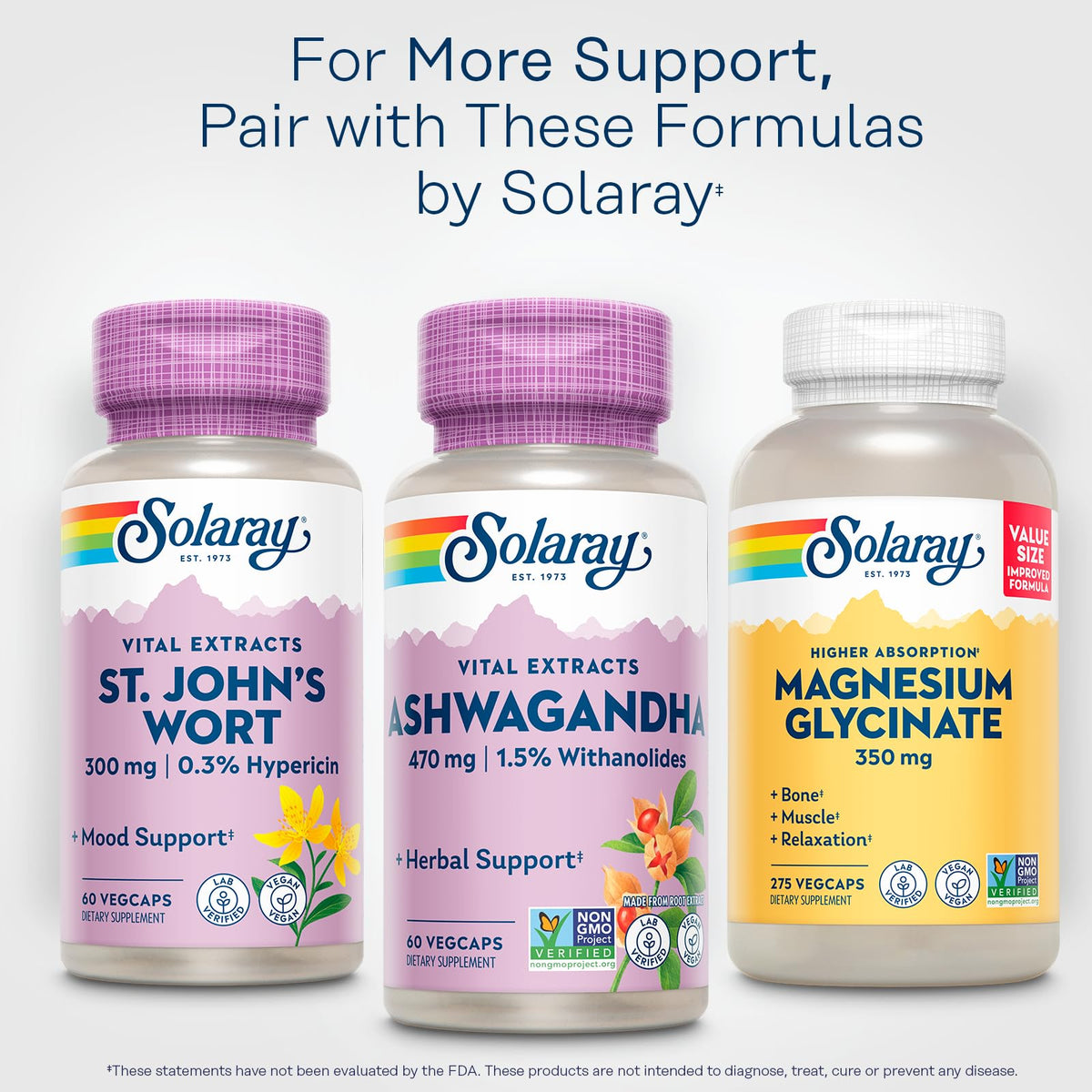 SOLARAY Vital Extracts Ashwagandha 470 mg - 60 Vegetarian Capsules - image 6