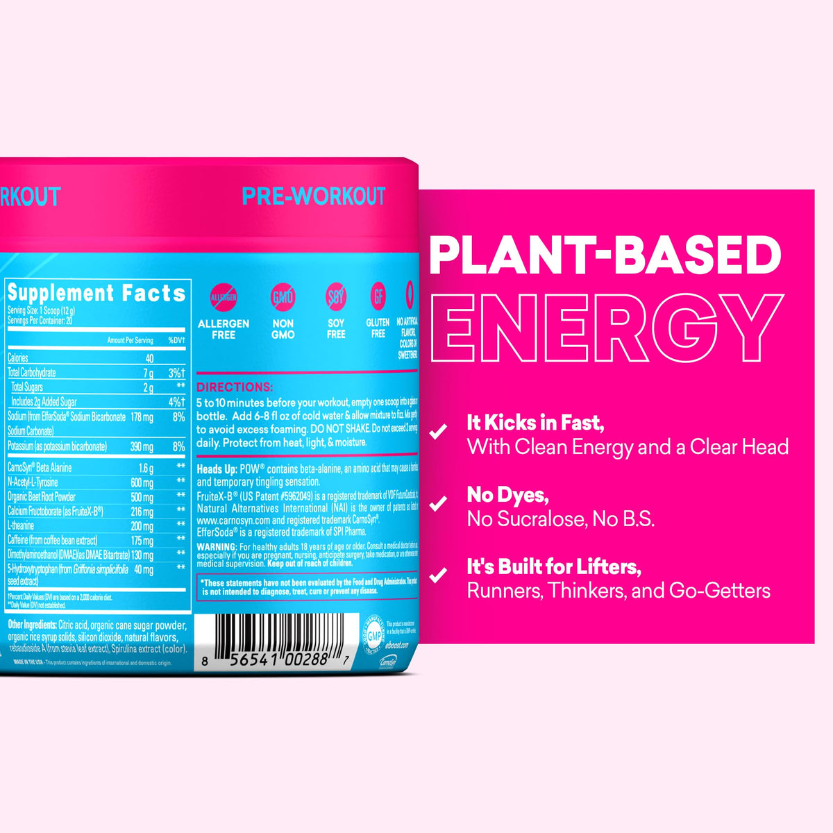EBOOST POW Natural Pre-Workout