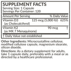 Futurebiotics Vitamin K2 (MK7) with D3 Supplement - Bone and Heart