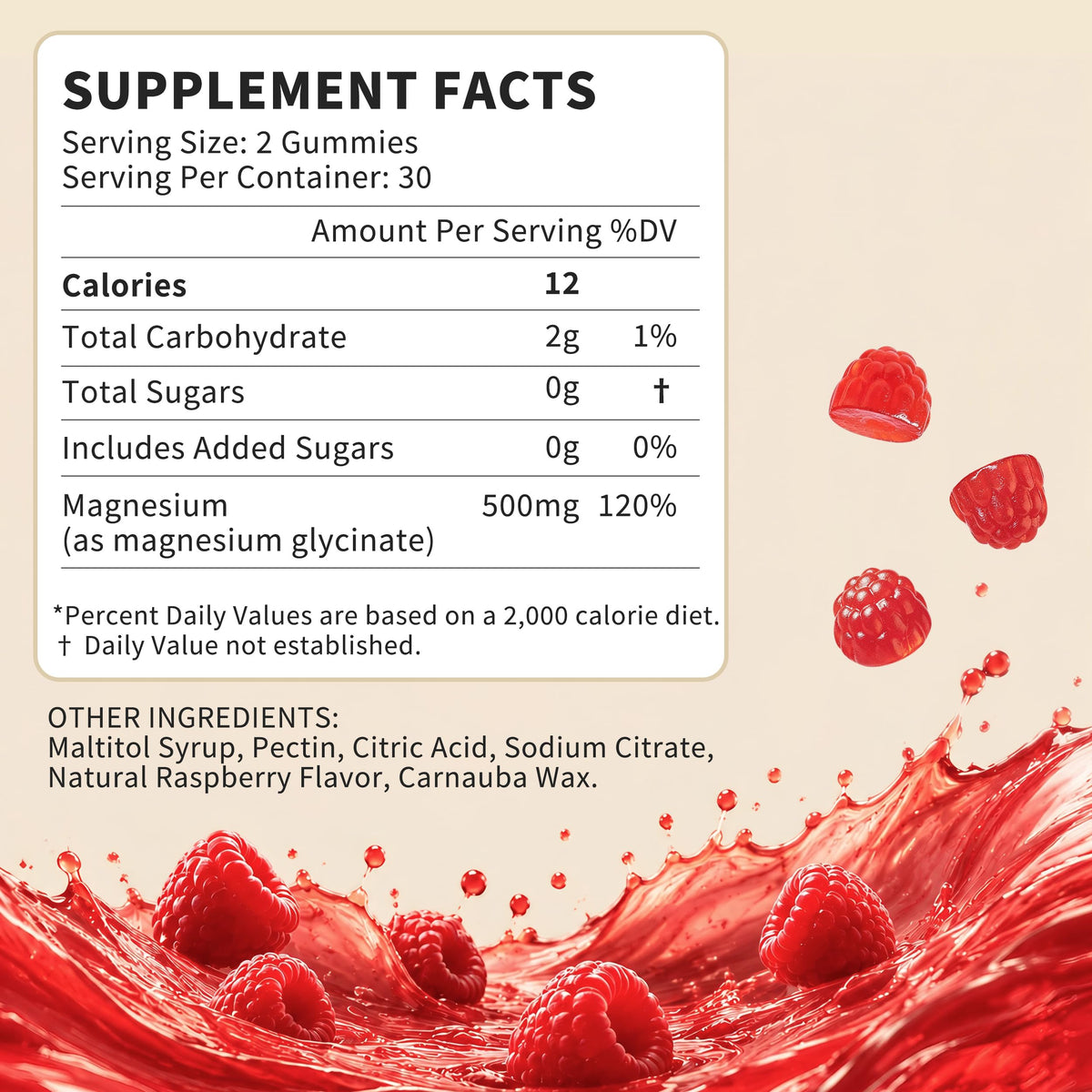 Hudetex Magnesium Glycinate Gummies - 120 Count (2 Packs) - image 7