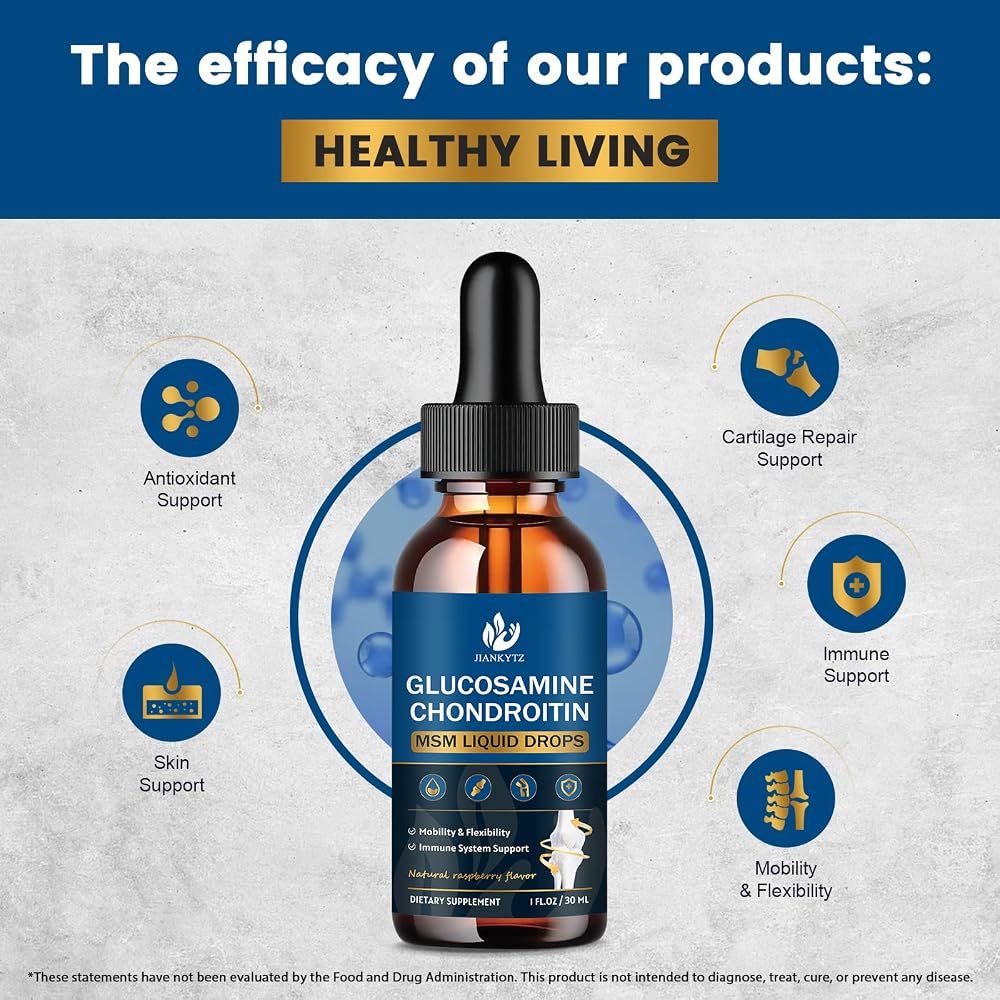 JIANKYTZ Glucosamine Chondroitin MSM Liquid Drops for Antioxidant