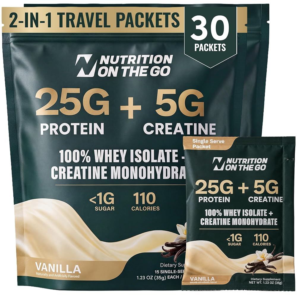 Nutrition On The Go 2-in-1 Whey Protein Isolate + Creatine Travel