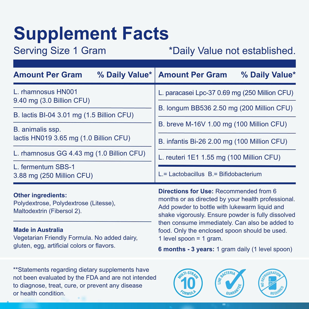 Life-Space Probiotic for Children 3-12 Years