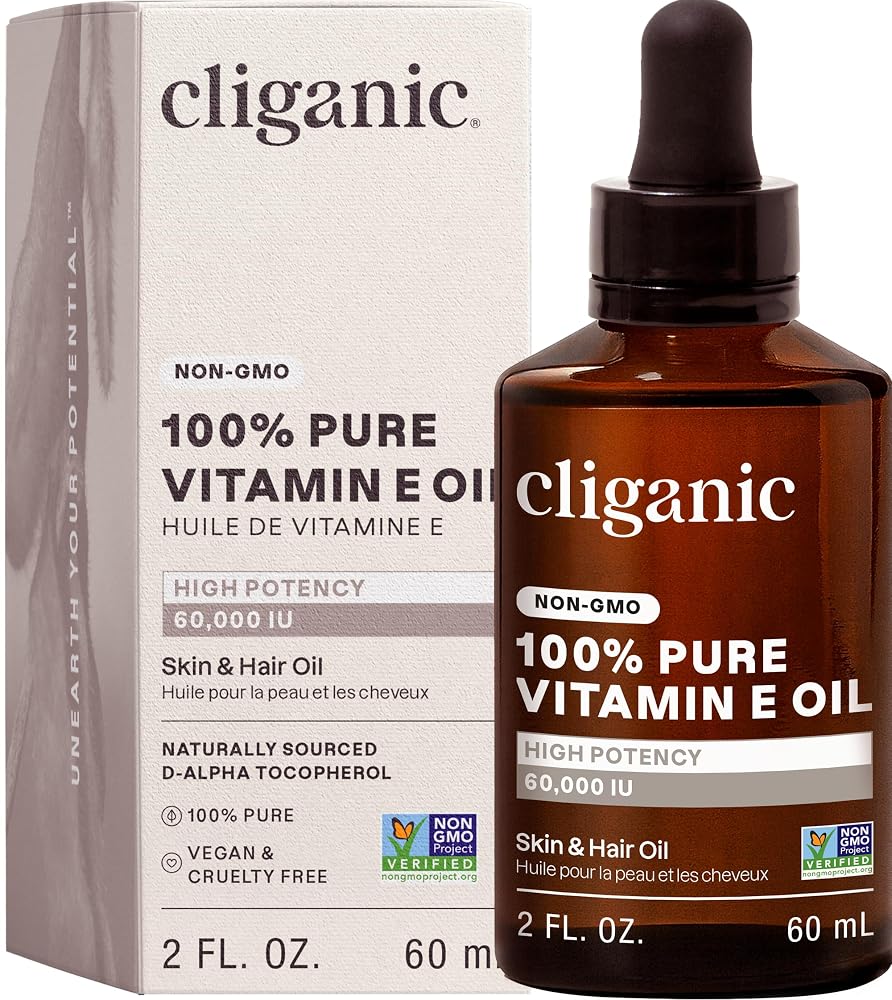 Cliganic 100% Pure Vitamin E Oil for Skin, Hair & Face - image 2