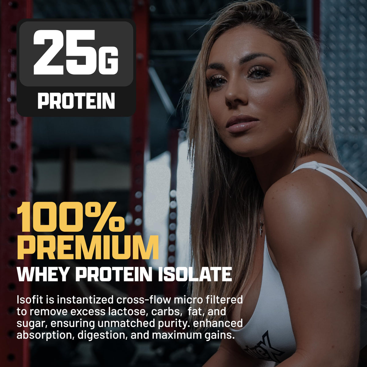 Nutrex Research IsoFit Whey Protein Powder Instantized 100% Whey