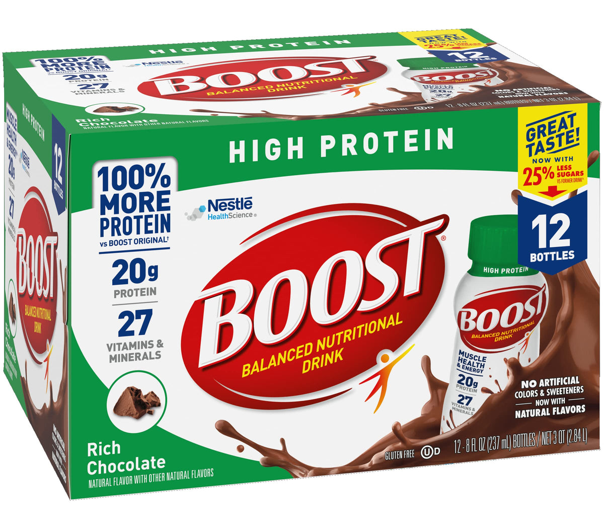 BOOST High Protein Balanced Nutritional Drink Rich Chocolate - 12 x 8 FL OZ - image 2