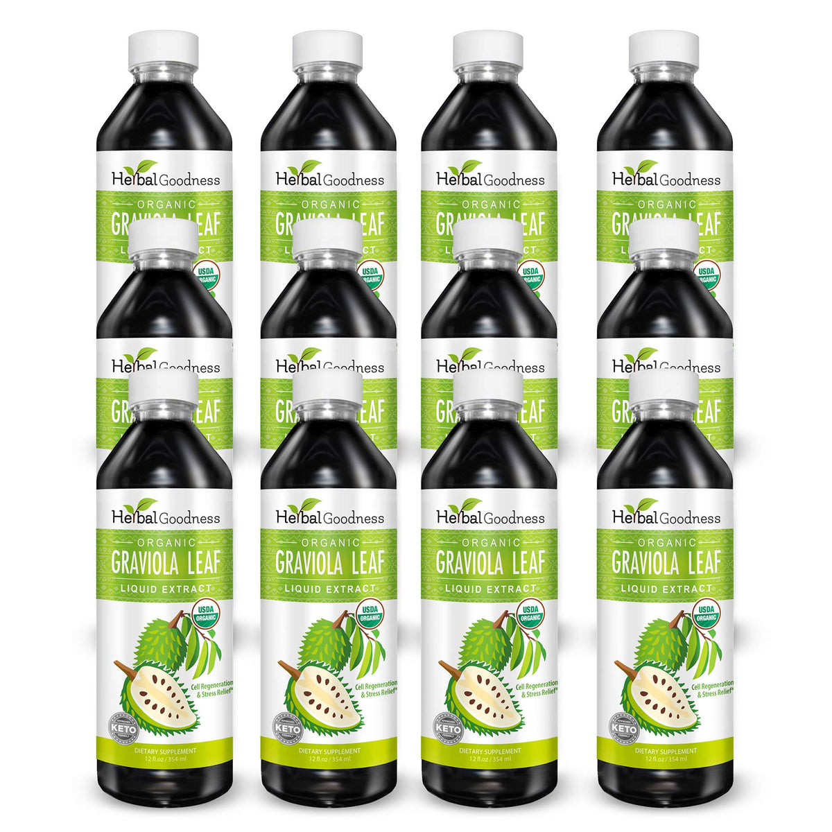 Herbal Goodness Graviola Leaf Extract Soursop Liquid Drops - 12 Pack