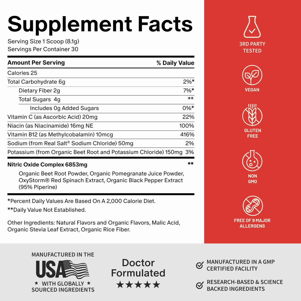 Snap Supplements USDA Organic Beet Root Powder