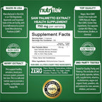 NutriFlair Saw Palmetto Extract 750mg - 120 Capsules - image 2