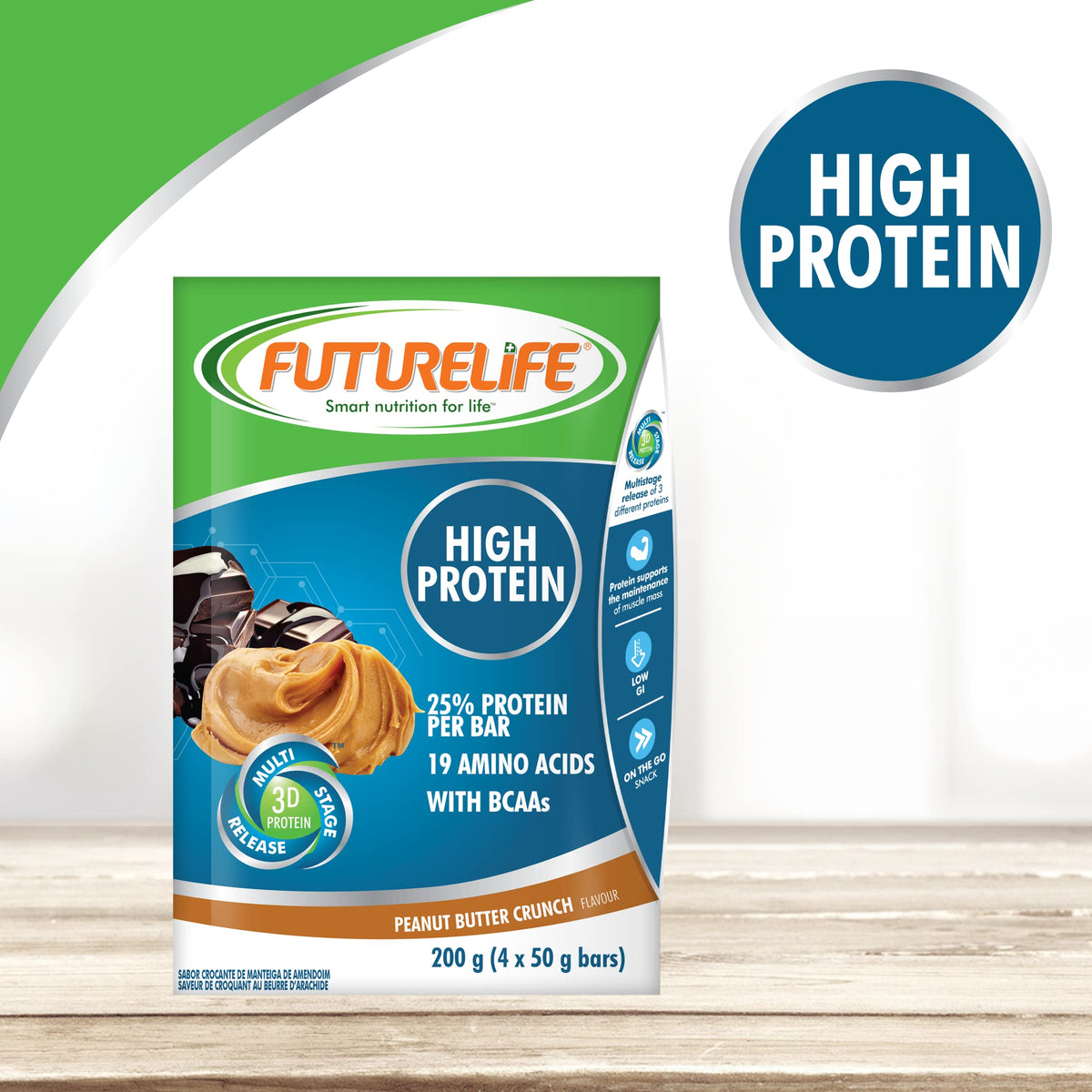 Future Life Smart Bars High Protein Peanut Butter - 4 Bars - image 3
