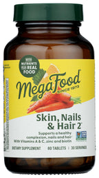 MegaFood Skin Hair & Nails Multivitamin - 60 Tablets