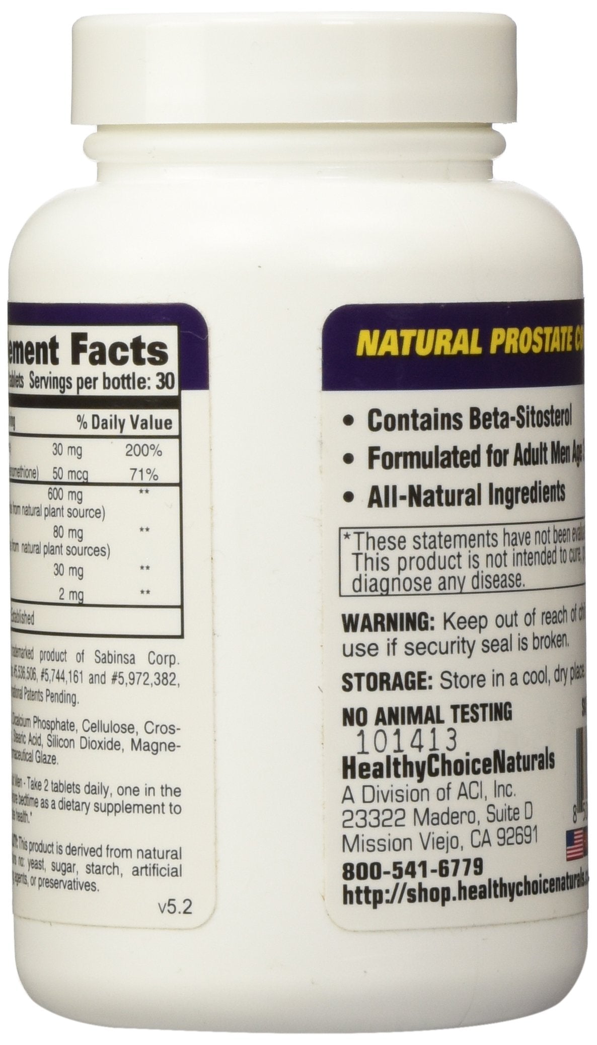 Healthy Choice Naturals Prostate Care Support Formula - 60 Capsules - image 3