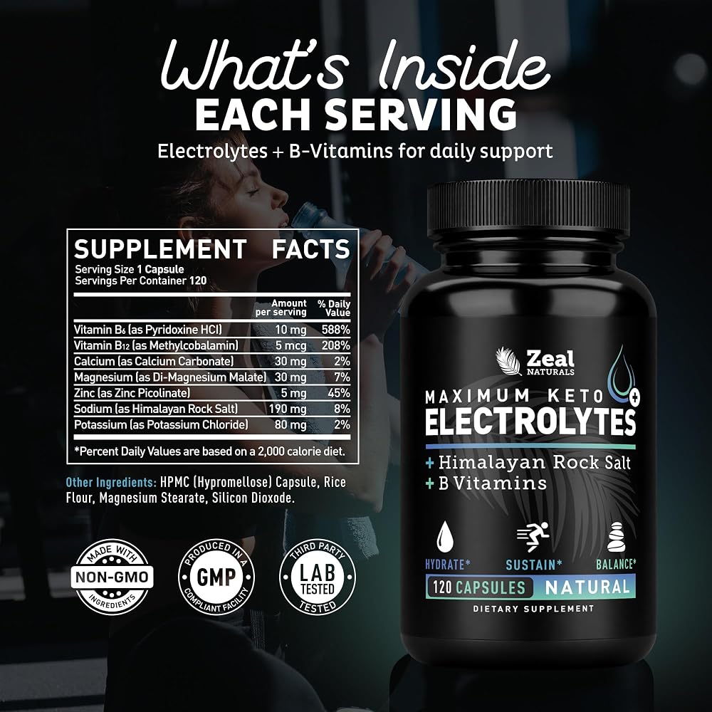 Zeal Naturals Keto Electrolyte Capsules - 120 Capsules - image 2