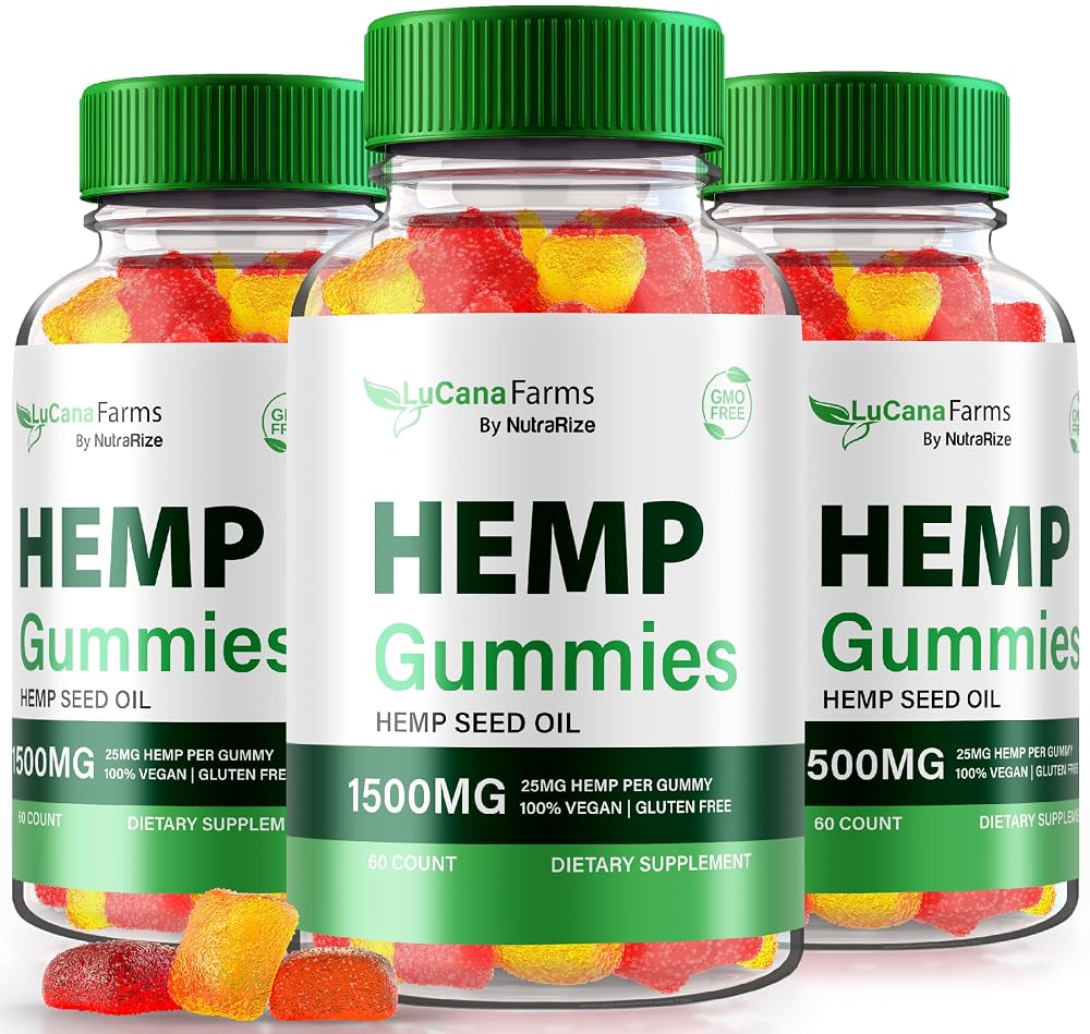NutraRize LuCana Farms Hemp Gummies Extra Strength 1500mg - 180 Gummies