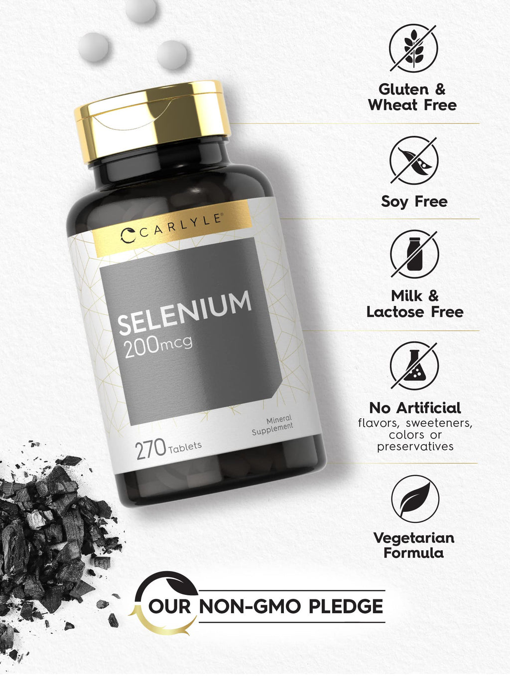 Carlyle Selenium Supplement 200 mcg - 270 Tablets - image 4