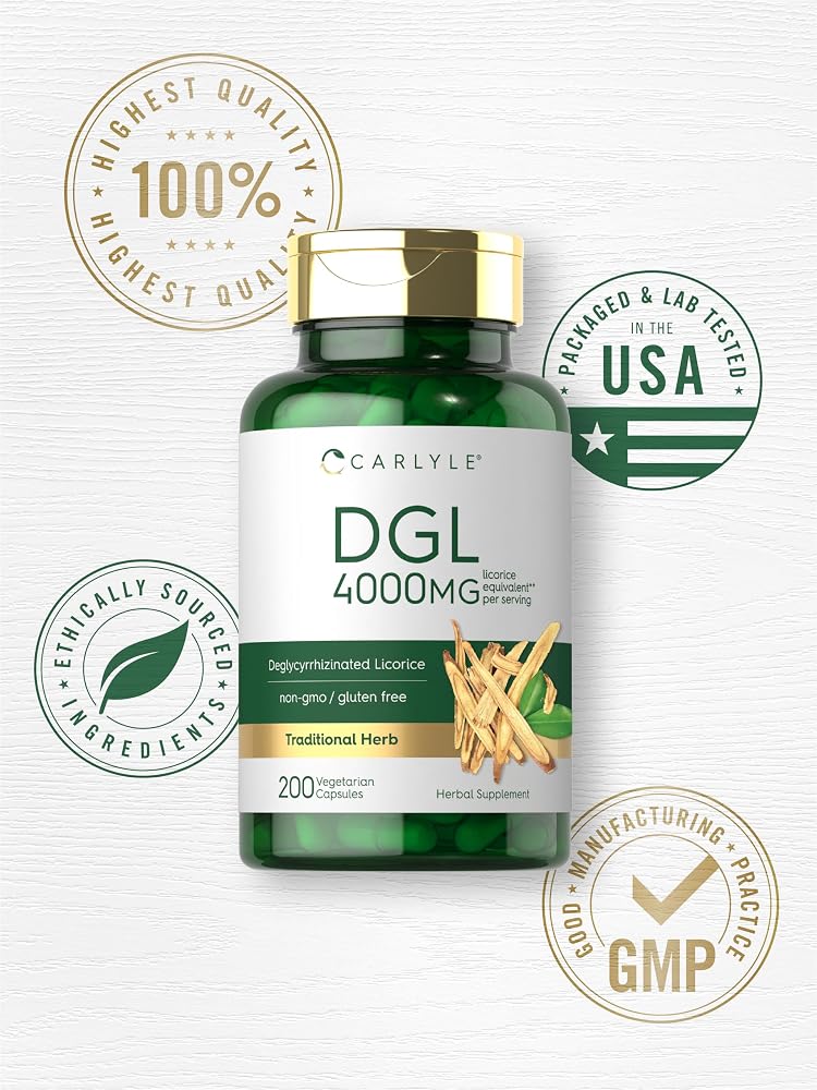 Carlyle DGL Deglycyrrhizinated Licorice - 200 Vegetarian Capsules - image 6