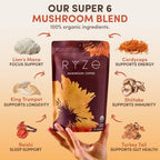 RYZE SUPERFOODS Mushroom Coffee Powder - 30 Servings - image 3
