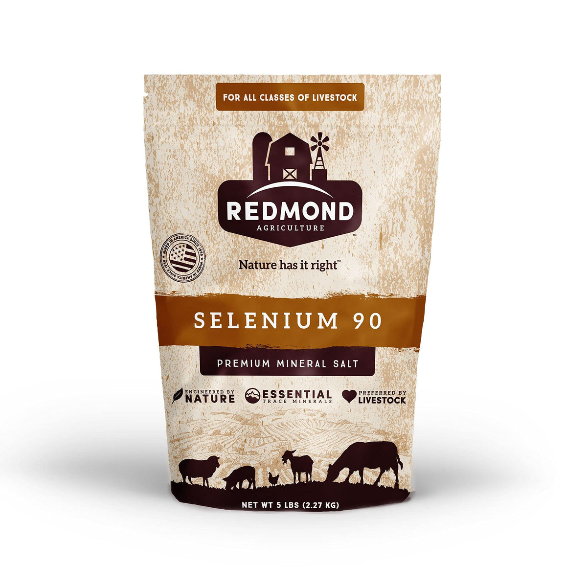 Redmond Agriculture Selenium 90 Premium Mineral Salt - 5 Pound
