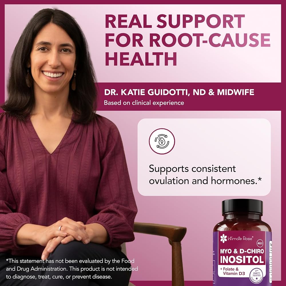 Intimate Rose Myo-Inositol & D-Chiro Inositol Capsules - 120 Count - image 3