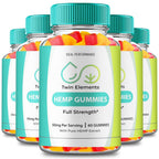 Twin Elements Hemp Gummies with Hemp Seeds Organic Extract - 180 Count